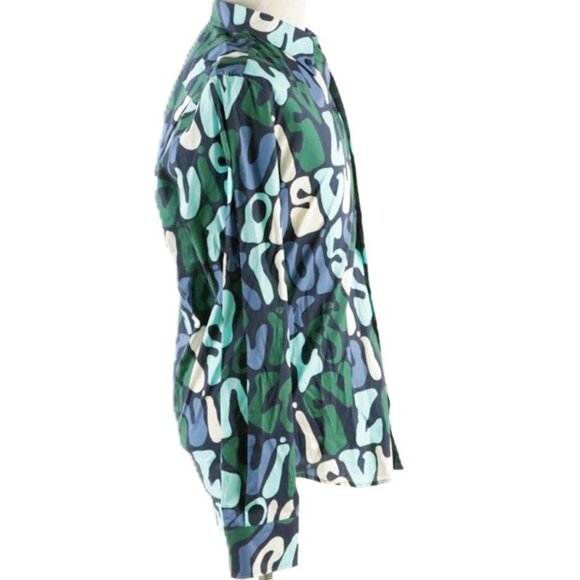 Louis Vuitton Stephen Sprouse Graffiti Script Logo Long Sleeve Cotton Shirt SZ M - Picture 3 of 8